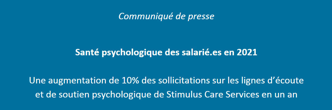 Santé psychologique des salarié·es en 2021 – Communiqué de presse
